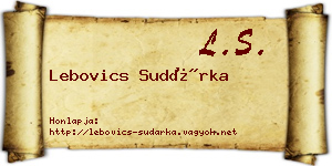 Lebovics Sudárka névjegykártya